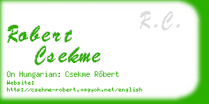 robert csekme business card